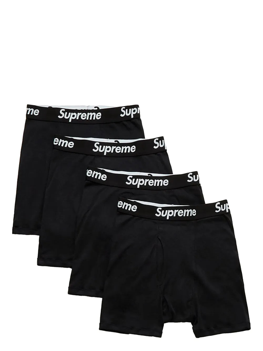 BOXER SUPREME BLACK-WHITE 4PZ